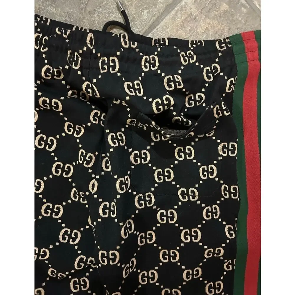Men's Gucci GG jersey cotton jog pants, size XXL made in Italy